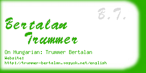 bertalan trummer business card